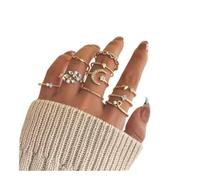 GGYTMQL Juego de anillos de plata para mujer, anillo de moda, anillos de plata para mujer (color de la piedra principal: 8 piezas-VK0550733-1), 8Pcs-VK0550853-01, A