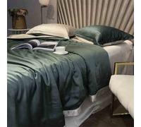 GGYTMQL Juego de colchas King Size, 4 Piezas Ligero de Ropa de Cama de edredones de Verano, Cama Suave de Lujo con 2 simulacros de Almohadas, Colcha ultrasónica Transpirable para la Cama G-1.8m