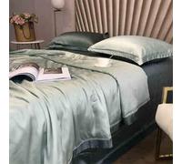 GGYTMQL Juego de colchas King Size, 4 Piezas Ligero de Ropa de Cama de edredones de Verano, Cama Suave de Lujo con 2 simulacros de Almohadas, Colcha ultrasónica Transpirable para la Cama G-1.8m