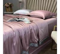 GGYTMQL Juego de colchas King Size, 4 Piezas Ligero de Ropa de Cama de edredones de Verano, Cama Suave de Lujo con 2 simulacros de Almohadas, Colcha ultrasónica Transpirable para la Cama G-1.8m