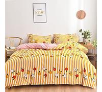 GGYTMQL Juego de Cuatro Piezas de algodón Puro, Ropa de Cama, sábana de 1,5 m, Ropa de Cama Suave y cómoda, sábana de Lujo