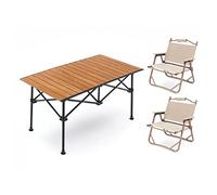 GGYTMQL Juegos de piñismo de Patio al Aire Libre Plegables, Mesa Plegable y Aires, Mesa y Aires de Picnic de Campamento portátil, Aires de Patio Bistro y Patio Trasero de jardín