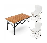 GGYTMQL Juegos de piñismo de Patio al Aire Libre Plegables, Mesa Plegable y Aires, Mesa y Aires de Picnic de Campamento portátil, Aires de Patio Bistro y Patio Trasero de jardín