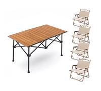 GGYTMQL Juegos de piñismo de Patio al Aire Libre Plegables, Mesa Plegable y Aires, Mesa y Aires de Picnic de Campamento portátil, Aires de Patio Bistro y Patio Trasero de jardín