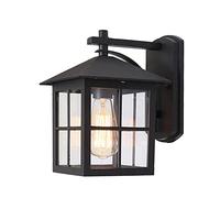 GGYTMQL Lámpara de Pared al Aire Libre Luz de Montaje de Aluminio con Sombra de Vidrio, iluminación de Pared de Granja de Granero IP65 Fixtura de iluminación de la Pared para el Pasillo Decoración de