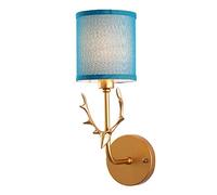 GGYTMQL Lámpara de Pared de Tela de Las Cuentas de Las astas, la luz de Montaje de Pared Creativa Simple de Estilo Europeo. Dormitorio E27 Disponible de Pared Decorativo Personalizado. para el