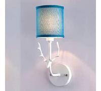 GGYTMQL Lámpara de Pared de Tela de Las Cuentas de Las astas, la luz de Montaje de Pared Creativa Simple de Estilo Europeo. Dormitorio E27 Disponible de Pared Decorativo Personalizado. para el