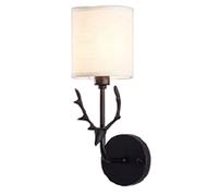 GGYTMQL Lámpara de Pared de Tela de Las Cuentas de Las astas, la luz de Montaje de Pared Creativa Simple de Estilo Europeo. Dormitorio E27 Disponible de Pared Decorativo Personalizado. para el