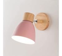 GGYTMQL Lámpara de Pared Metal de Hierro Montaje de Pared Splicure Fixure Simple E27 Base de Madera Rala para niños Luz de Pared Luz de Pared Estudio Aisillo Restaurante Linterería de Pared (Color: