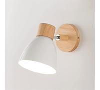 GGYTMQL Lámpara de Pared Metal de Hierro Montaje de Pared Splicure Fixure Simple E27 Base de Madera Rala para niños Luz de Pared Luz de Pared Estudio Aisillo Restaurante Linterería de Pared (Color:
