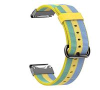 GGYTMQL Lanzamiento rápido de la Banda de Correa de Reloj de Nylon de 22 mm para 6X 6 Pro 5X 5 más 935 Enfoque S60 Quatix5 pulsera/amarillo/22 mm Feni* 6Pro