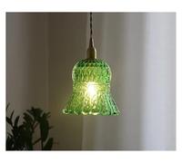 GGYTMQL LEACHE Retro LED LUCHOS APARTAS Vintage Vintage Loft Decor Barro de Comedor Balcón Balcón Luminería Colgante (Verde, 16 * 18 cm)