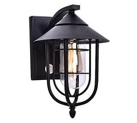 GGYTMQL Linterna de Pared al Aire Libre con Sensor, lámpara de Pared de Patio Minimalista Vintage, Montaje de Pared de lámparas de Porche Exterior, Luces de Pared al Aire Libre Impermeables para
