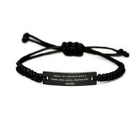 GGYTMQL Los abuelos son una mezcla encantadora. Pulsera de cuerda negra, abuelo presente del nieto, brazalete grabado sorpresa para el abuelo