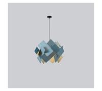 GGYTMQL Luz de Colgante acrílico Hogar Moderno Luces Decorativos de Techo de la Sala E27 Estudio de iluminación de la habitación del Dormitorio (luz Blanca, 60 cm-Azul)