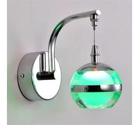 GGYTMQL Luz de la Pared de Bola acrílica LED - Linterna de lámpara de Pared de Metal Compatible con la iluminación de Pared de la cafetería del Pasillo del balcón del Dormitorio (Verde)
