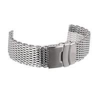 GGYTMQL Matretería plateada 18 mm/20 mm/22 mm/24 mm Band de acero inoxidable Mole de tiburón Reloj Correa de la correa de la correa de la correa de la correa para la correa de la correa