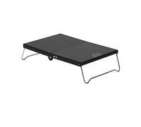 GGYTMQL Mesa de Comedor Plegable de Aluminio Servicio de Aluminio Mesa de Picnic de Picnic Flatina al Aire Libre Suministros de campamentos portátiles de Mesa de Calor portátiles (Color: Negro)