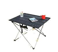 GGYTMQL Mesa de Comedor Plegable Ultralight BEA Senderismo de Aluminio Escalada pescando mesas Plegables de Viaje al Aire Libre Mesa Plegable Mesa de Campamento portátil (Color: s-Rojo)