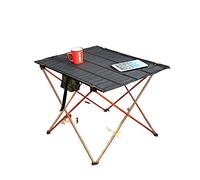 GGYTMQL Mesa de Comedor Plegable Ultralight BEA Senderismo de Aluminio Escalada pescando mesas Plegables de Viaje al Aire Libre Mesa Plegable Mesa de Campamento portátil (Color: s-Rojo)