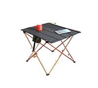 GGYTMQL Mesa de Comedor Plegable Ultralight BEA Senderismo de Aluminio Escalada pescando mesas Plegables de Viaje al Aire Libre Mesa Plegable Mesa de Campamento portátil (Color: s-Rojo)