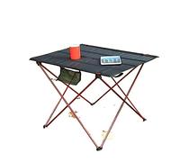 GGYTMQL Mesa de Comedor Plegable Ultralight BEA Senderismo de Aluminio Escalada pescando mesas Plegables de Viaje al Aire Libre Mesa Plegable Mesa de Campamento portátil (Color: s-Rojo)