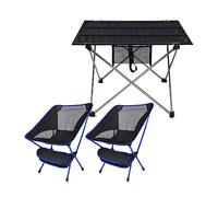 GGYTMQL Mesa de Comedor Plegable ultraligría Senderismo de Aluminio Escalas de Picnic Plegable mesas de Campamento al Aire Libre/Aire de Piel Plegable de Piel Plegable (Color: 1pcs Mesa)