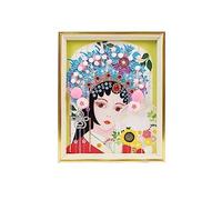GGYTMQL Mesa de Escritorio decoración de DIY DIY Diamond Diamante Hecha a Mano China-Chic Peking Opera Huadan Drama Marco Material Bag Material Actividad de decoración autoinscitada Ornamento de
