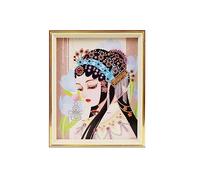 GGYTMQL Mesa de Escritorio decoración de DIY DIY Diamond Diamante Hecha a Mano China-Chic Peking Opera Huadan Drama Marco Material Bag Material Actividad de decoración autoinscitada Ornamento de
