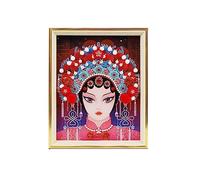 GGYTMQL Mesa de Escritorio decoración de DIY DIY Diamond Diamante Hecha a Mano China-Chic Peking Opera Huadan Drama Marco Material Bag Material Actividad de decoración autoinscitada Ornamento de