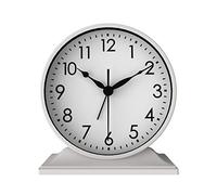 GGYTMQL Mesa Reloj European Metal Table Clock Ministerista Minimalista American Sala Mesa Desk Reloj CREA Reloj Creator Péndulo de Alarma Reloj Triting Desk Rechan (Color: A)