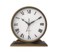 GGYTMQL Mesa Reloj European Metal Table Clock Ministerista Minimalista American Sala Mesa Desk Reloj CREA Reloj Creator Péndulo de Alarma Reloj Triting Desk Rechan (Color: A)