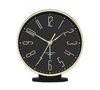 GGYTMQL Mesa Reloj European Metal Table Clock Ministerista Minimalista American Sala Mesa Desk Reloj CREA Reloj Creator Péndulo de Alarma Reloj Triting Desk Rechan (Color: A)