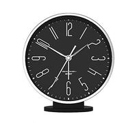 GGYTMQL Mesa Reloj European Metal Table Clock Ministerista Minimalista American Sala Mesa Desk Reloj CREA Reloj Creator Péndulo de Alarma Reloj Triting Desk Rechan (Color: A)