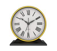GGYTMQL Mesa Reloj European Metal Table Clock Ministerista Minimalista American Sala Mesa Desk Reloj CREA Reloj Creator Péndulo de Alarma Reloj Triting Desk Rechan (Color: A)