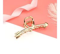 GGYTMQL Metal One Piece Over Heart Peinado de Mujer Garra Moda Accesorios de Peinado Informal,Oro