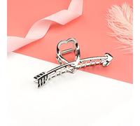 GGYTMQL Metal One Piece Over Heart Peinado de Mujer Garra Moda Accesorios de Peinado Informal, Plata