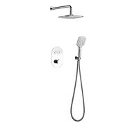 GGYTMQL Mezclador termostático oculto para baño, sistema de grifo de ducha, rectangular, ABS, juego de cabezal de ducha para baño