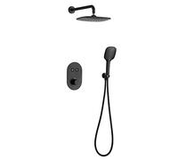 GGYTMQL Mezclador termostático oculto para baño, sistema de grifo de ducha, rectangular, ABS, juego de cabezal de ducha para baño