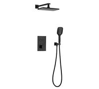 GGYTMQL Mezclador termostático oculto para baño, sistema de grifo de ducha, rectangular, ABS, juego de cabezal de ducha para baño