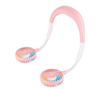 GGYTMQL Mini Ventilador de Colgantes de Cuello portátil, Colorido Ventilador de Colgantes de Cuello portátil para Adultos niños Carga USB Externo Mini Deportivo portátil Creative Regalos Azul (R