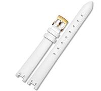 GGYTMQL Mira Correa para Anne Klein Watchband Notch AK Girl Simple Elegant Bindo Small Dial Retro Watch Band 12 mm White/Red-Steel/12 mm