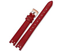 GGYTMQL Mira Correa para Anne Klein Watchband Notch AK Girl Simple Elegant Bindo Small Dial Retro Watch Band 12 mm White/Red-Steel/12 mm