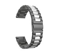 GGYTMQL Mira la banda de reloj de acero inoxidable de reloj Strap Banda tradicional e inteligente de vigilancia de 20 mm de 22 mm Metal de pulsera de metal /22 mm/plateado Negro