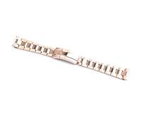 GGYTMQL Mira la Correa de Acero Inoxidable de Metal, Accesorio de Reloj Curvado de la Correa de Mariposa de liberación rápida 20 21 mm /21 mm/Dorado