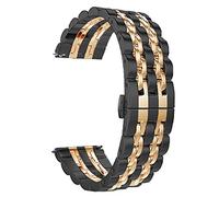 GGYTMQL Mira la correa de liberación rápida Correa de acero inoxidable para una pulsera de metal sólido desmontable de 22 mm de 22 mm de mariposa pulsera de metal sólido /22 mm/oro negro