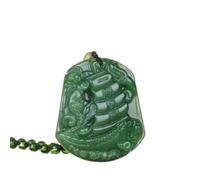 GGYTMQL Natural Green Jade Collar Colgante Cadena Tallada a Mano Elegante