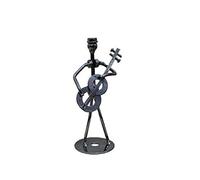 GGYTMQL Ornamento de jardín 13 cm Banda de música de Hierro Figurine Musician de Metal Modelo Iron Music Player Crafts Vintage Office Home Decor 5