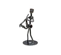 GGYTMQL Ornamento de jardín 13 cm Banda de música de Hierro Figurine Musician de Metal Modelo Iron Music Player Crafts Vintage Office Home Decor 5