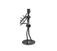 GGYTMQL Ornamento de jardín 13 cm Banda de música de Hierro Figurine Musician de Metal Modelo Iron Music Player Crafts Vintage Office Home Decor 5